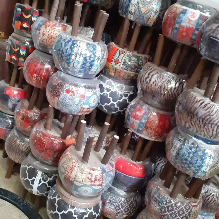 پاف پایه دار، پاف، پاف پارچه ای